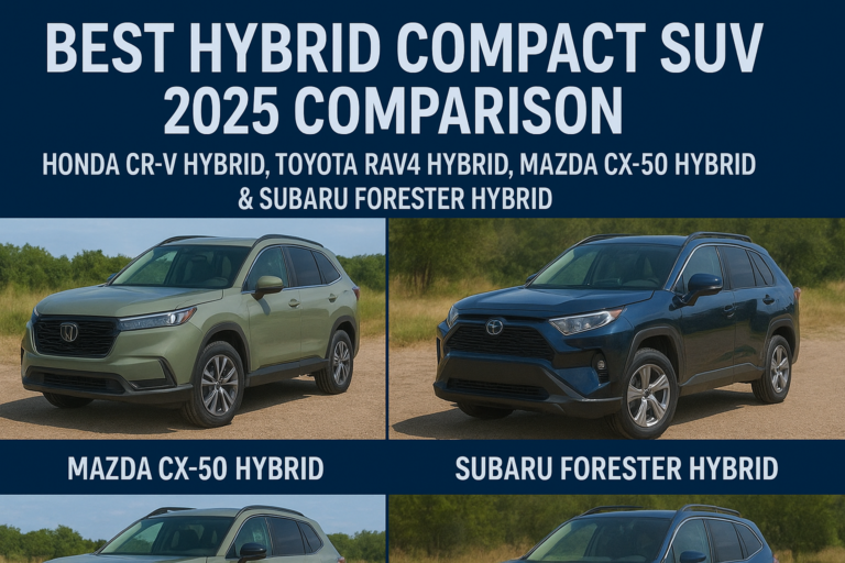 Best Hybrid Compact SUV 2025 Comparison – Honda CR-V Hybrid, Toyota RAV4 Hybrid, Mazda CX-50 Hybrid & Subaru Forester Hybrid